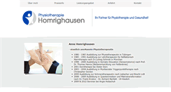 Desktop Screenshot of physiotherapie-homrighausen.de