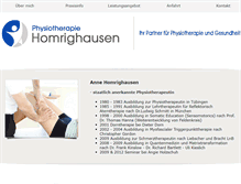 Tablet Screenshot of physiotherapie-homrighausen.de